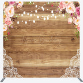 Lofaris Romantic Floral Lace Light Wood Pillow Case Backdrop