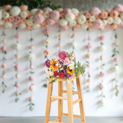 Lofaris Romantic Floral Vine Plant Wall Wedding Photo Backdrop