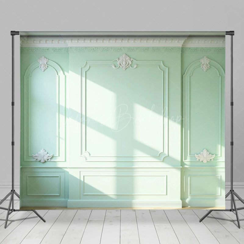 Lofaris Romantic Green Wall Floral Wedding Room Set Backdrop