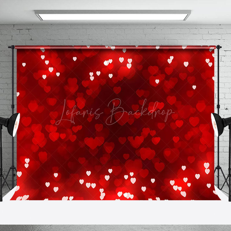 Lofaris Romantic Hot Red Heart Happy Valentines Day Backdrop