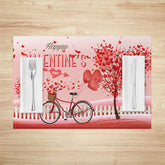 Lofaris Romantic Love Tree Bike Fence Set Of 4 Placemats