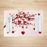Lofaris Romantic Love Tree Valentines Day Set Of 4 Placemats