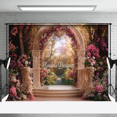 Lofaris Romantic Luxury Arch Pink Floral Wedding Backdrop