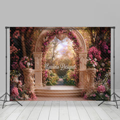 Lofaris Romantic Luxury Arch Pink Floral Wedding Backdrop