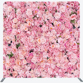 Lofaris Romantic Pink Blooming Rose Square Tension Backdrop