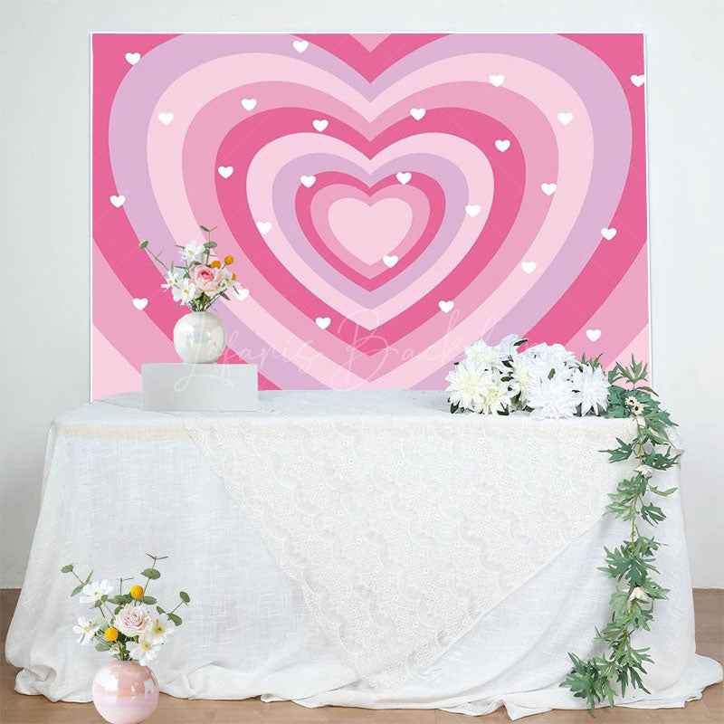 Lofaris Romantic Pink Heart Happy Birthday Backdrop For Girl