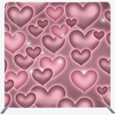 Lofaris Romantic Pink Heart Wedding Square Tension Backdrop