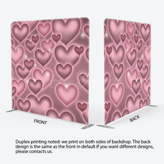 Lofaris Romantic Pink Heart Wedding Square Tension Backdrop