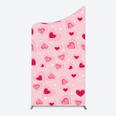 Lofaris Romantic Pink Hearts Valentines Day Arch Backdrop