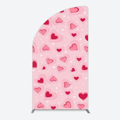 Lofaris Romantic Pink Hearts Valentines Day Arch Backdrop