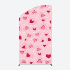 Lofaris Romantic Pink Hearts Valentines Day Arch Backdrop