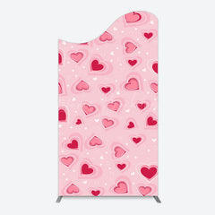 Lofaris Romantic Pink Hearts Valentines Day Arch Backdrop