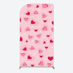 Lofaris Romantic Pink Hearts Valentines Day Arch Backdrop