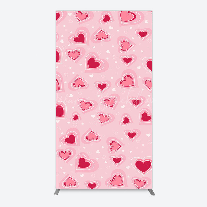 Lofaris Romantic Pink Hearts Valentines Day Arch Backdrop