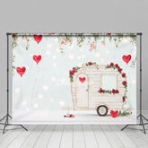 Lofaris Romantic Red Balloons Plant Rose Motorhome Backdrop