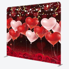 Lofaris Romantic Red Balloons Wedding Pillow Case Backdrop
