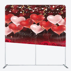 Lofaris Romantic Red Balloons Wedding Pillow Case Backdrop