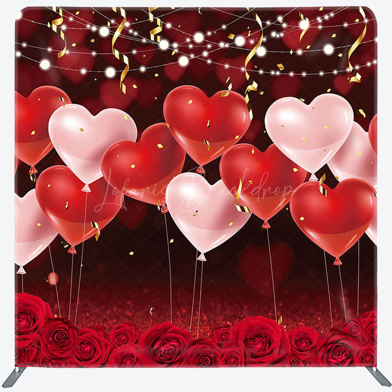 Lofaris Romantic Red Balloons Wedding Pillow Case Backdrop