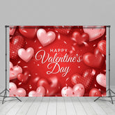 Lofaris Romantic Red Hearts Ribbon Valentines Day Backdrop
