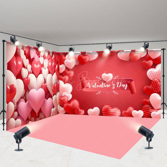 Lofaris Romantic Red Love Valentines Day Room Set Backdrop