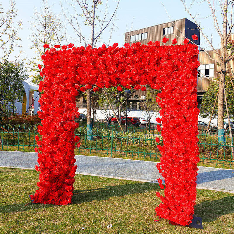 Lofaris Romantic Red Rose Arch Flower Wall Wedding Decor