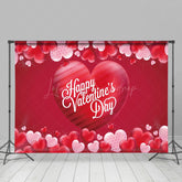 Lofaris Romantic Red Valentines With Heart Motifs Backdrop