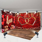 Lofaris Romantic Rose Bear Valentines Day Room Set Backdrop