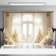 Lofaris Romantic Rose Holy White Palace Door Wedding Backdrop