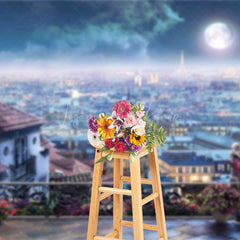 Lofaris Romantic Sweet Night Scene In Paris Photo Backdrop