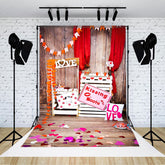 Lofaris Romantic Valentines Day Decor Heart Shaped Backdrop