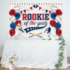 Lofaris Rookie Of The Year Baseball Party Backdrop