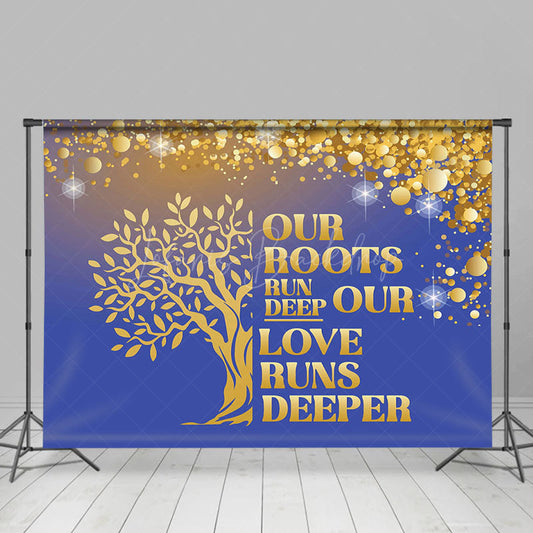 Lofaris Roots Run Deep Glitter Bokeh Family Reunion Backdrop