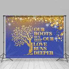 Lofaris Roots Run Deep Glitter Bokeh Family Reunion Backdrop