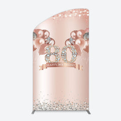Lofaris Rose Gold Balloon Glitter 80th Birthday Arch Backdrop
