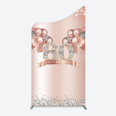 Lofaris Rose Gold Balloon Glitter 80th Birthday Arch Backdrop