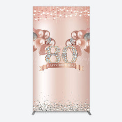 Lofaris Rose Gold Balloon Glitter 80th Birthday Arch Backdrop