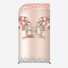 Lofaris Rose Gold Balloon Glitter 80th Birthday Arch Backdrop