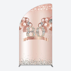 Lofaris Rose Gold Balloon Glitter 80th Birthday Arch Backdrop