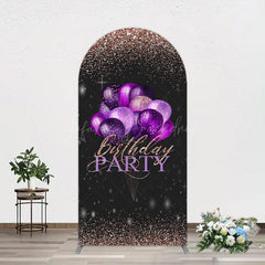 Lofaris Rose Gold Glitter Balloons Birthday Arch Backdrop