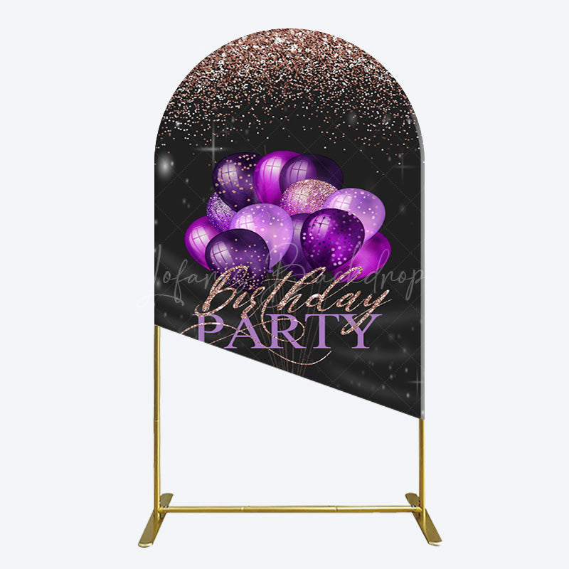 Lofaris Rose Gold Glitter Balloons Birthday Arch Backdrop