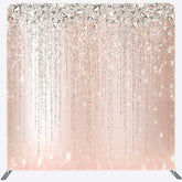 Lofaris Rose Gold Glitter Diamonds Tension Fabric Backdrop