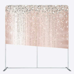 Lofaris Rose Gold Glitter Diamonds Tension Fabric Backdrop