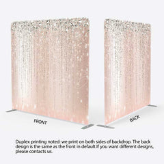 Lofaris Rose Gold Glitter Diamonds Tension Fabric Backdrop