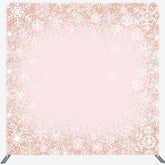 Lofaris Rose Gold Glitter Snowflake Winter Square Backdrop
