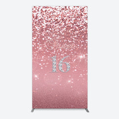 Lofaris Rose Gold Glitter Sweet 16 Birthday Arch Backdrop