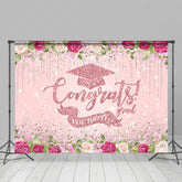 Lofaris Rose Gold Glitter You Did It Congrats Grad Backdrop