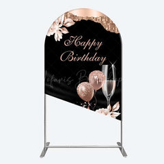 Lofaris Rose Gold High Heels Happy Birthday Arch Backdrop
