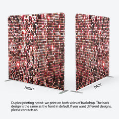 Lofaris Rose Gold Sequins Glitter Square Tension Backdrop