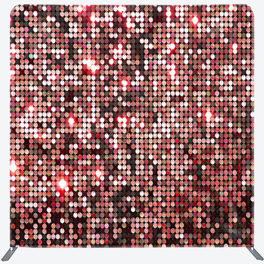 Lofaris Rose Gold Sequins Glitter Square Tension Backdrop