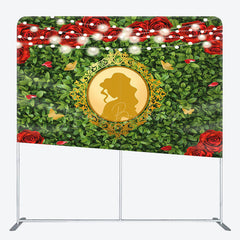 Lofaris Rose Greenery Princess Mirror Pillow Case Backdrop